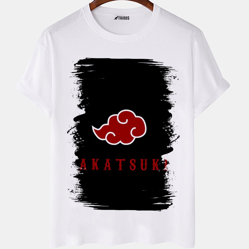 Camiseta masculina Akatsuki Nuvem Vermelha Naruto Arte Camisa Blusa Branca  Estampada em Promoção na Americanas