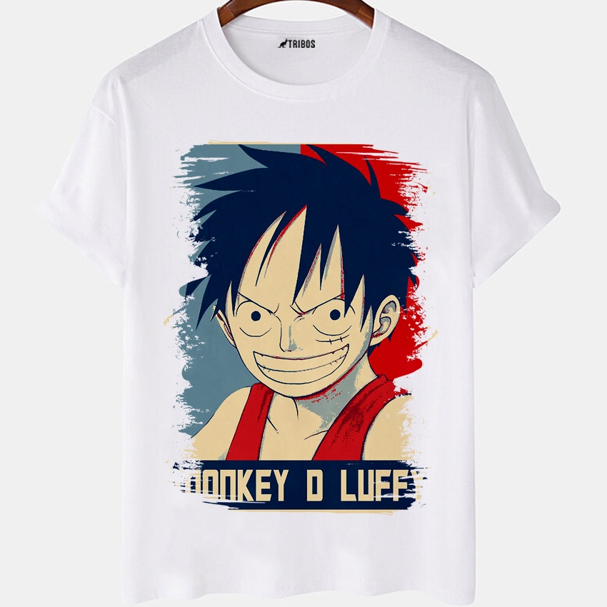 Camiseta Camisa Masculina One Piece Luffy Infantil Animes