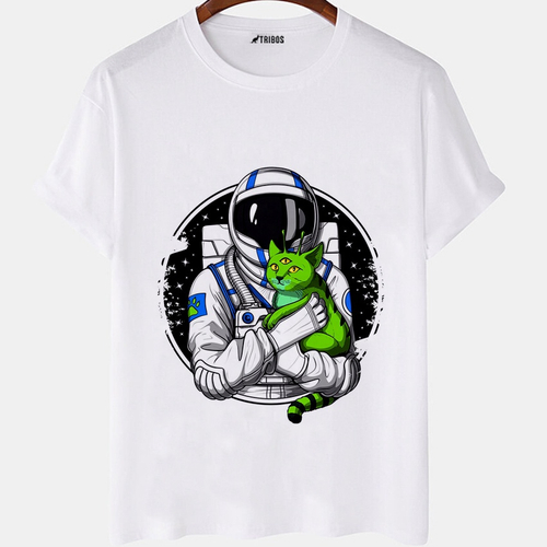 Camiseta masculina Alien Desenho Filme Arte Capa Camisa Blusa Branca  Estampada