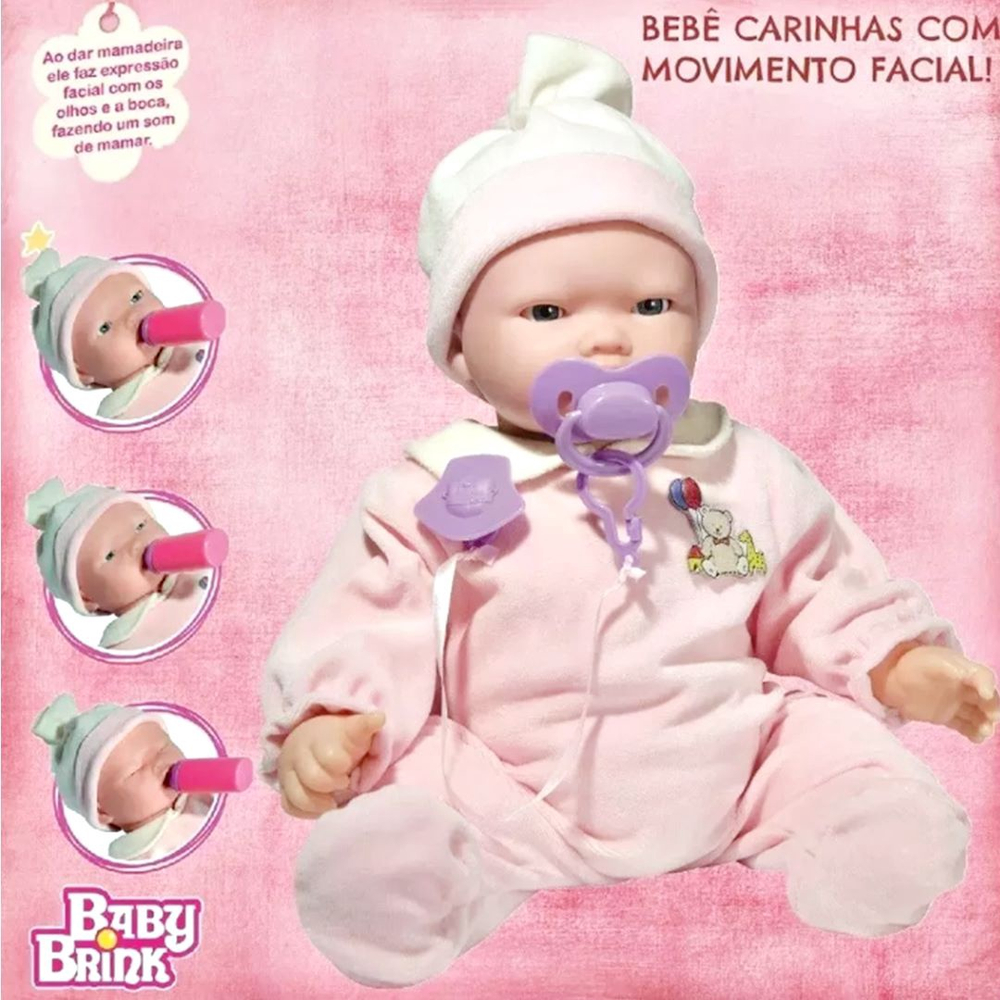 Boneca bebê carinhas expressões - olho abre E fecha - baby brink em  Promoção na Americanas