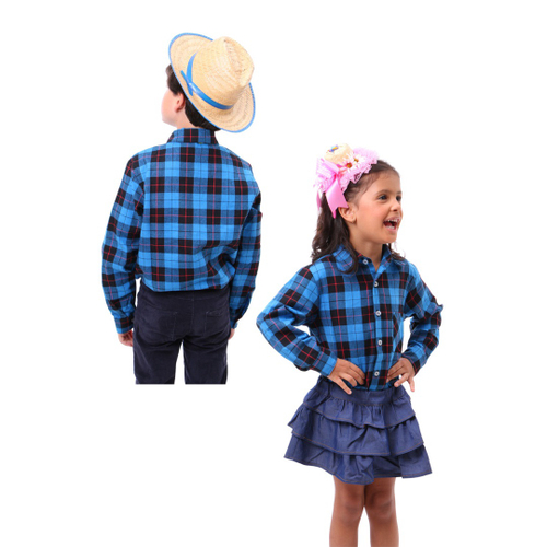 Camisa xadrez hot sale infantil menina