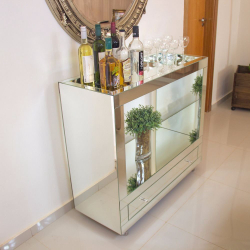 Aparador / Bar Espelhado 100x40x85 Menor preço em Aparador / Bar Espelhado 100x40x85
