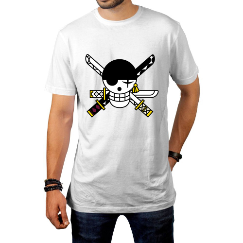 Camiseta Unissex Feminina One Piece Bandeira Pirata Mangá Monkey D