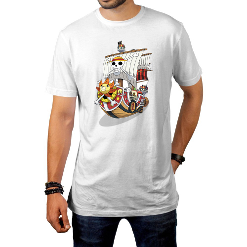 Camiseta Camisa Personalizada Anime One Piece Pirata Navio m