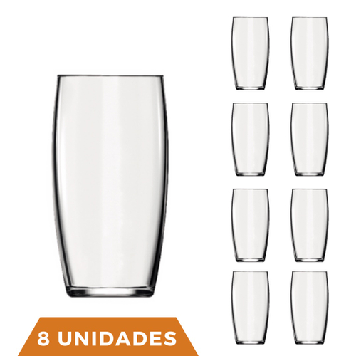 Jogo de Copos Nadir Americano em Vidro Transparente 6 Peças 190ml