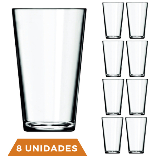 Jogo Copos Long Drink, Americano, 8 Peças, 300ml, Incolor, Copo