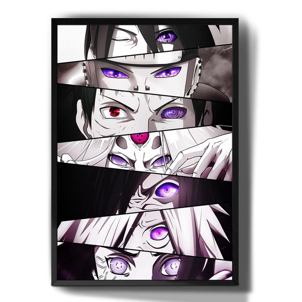 Quadros Decorativos Naruto Desenho Anime Kit 3 Peças