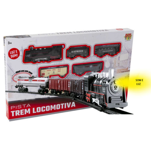 Auto Pista Trilho Super Trem Locomotiva Ferrorama Brinquedo