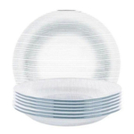 Conjunto 12 Pratos Fundo Diamante Duralex Vidro