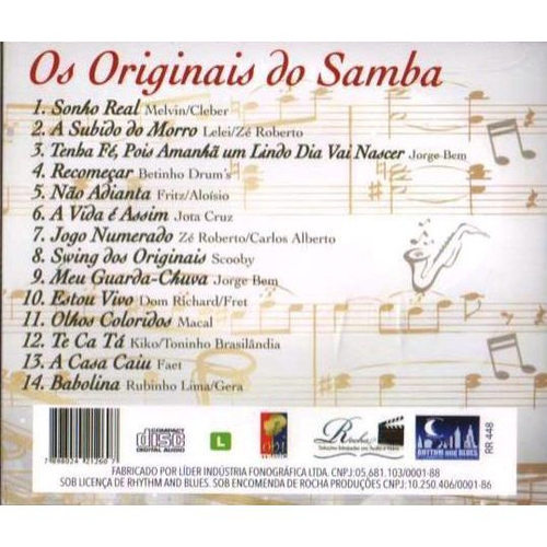 Cd Os Originais Do Samba - Raízes Do Samba em Promoção na Americanas