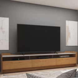 Rack para TV até 70 Polegadas 3 Gavetas 3 Nichos Sublime 220 Gelius Móveis Menor preço em Rack para TV até 70 Polegadas 3 Gavetas 3 Nichos Sublime 220 Gelius Móveis