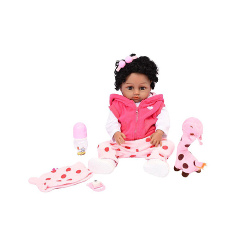 Bebe Reborn Original Girafinha Menina 100% Silicone 48cm Pode dar