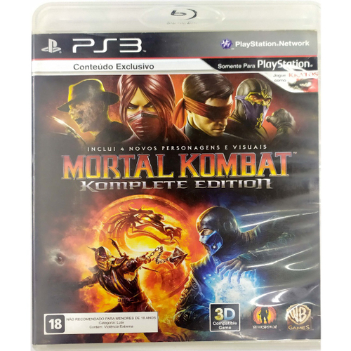 MORTAL KOMBAT 9 Ps3 KOMPLETE EDITION MÍDIA FÍSICA LACRADO