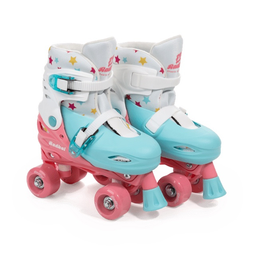 Patins Roller Skate 4 Rodas Ajustáveis Azul/branco Tam.30 a 33