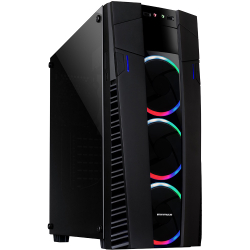 Gabinete Gamer Eclipse rgb com 3 Fans e Vidro Temperado - mymax Menor preço em Gabinete Gamer Eclipse rgb com 3 Fans e Vidro Temperado - mymax