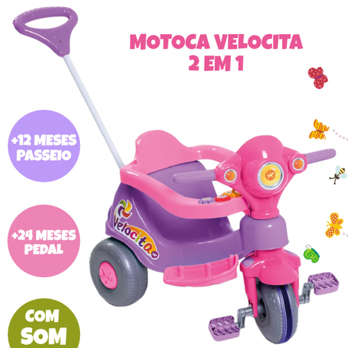 Motoquinha Empurrar Com Pedal