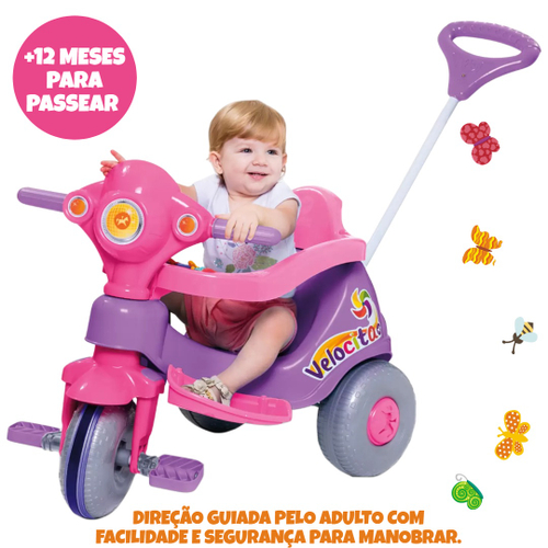 Triciclo Velotrol Infantil Bebe Motoca Menino em Promoção na Americanas