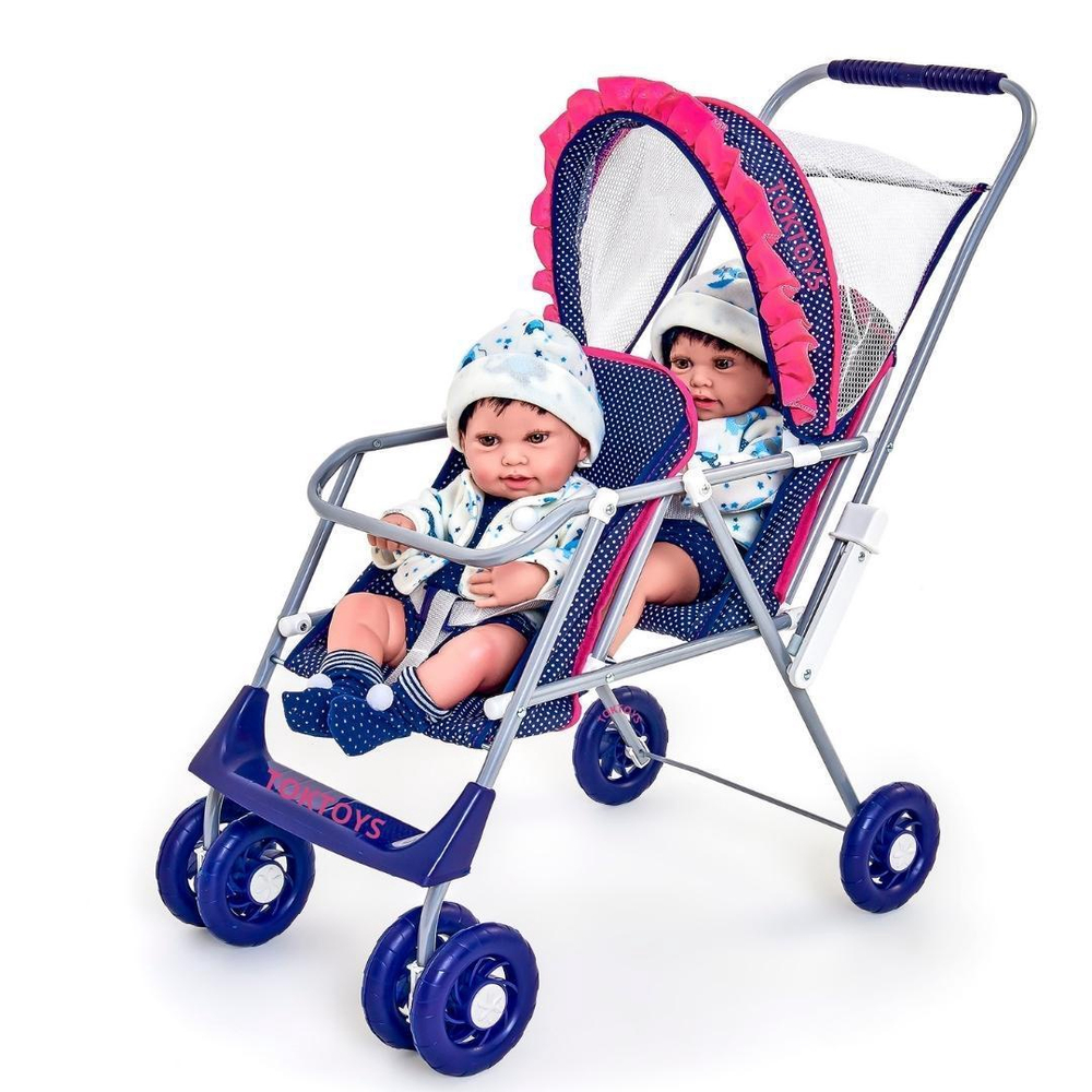 Carrinho De Boneca Bebe Reborn Luxo Milan Grande + Brinde