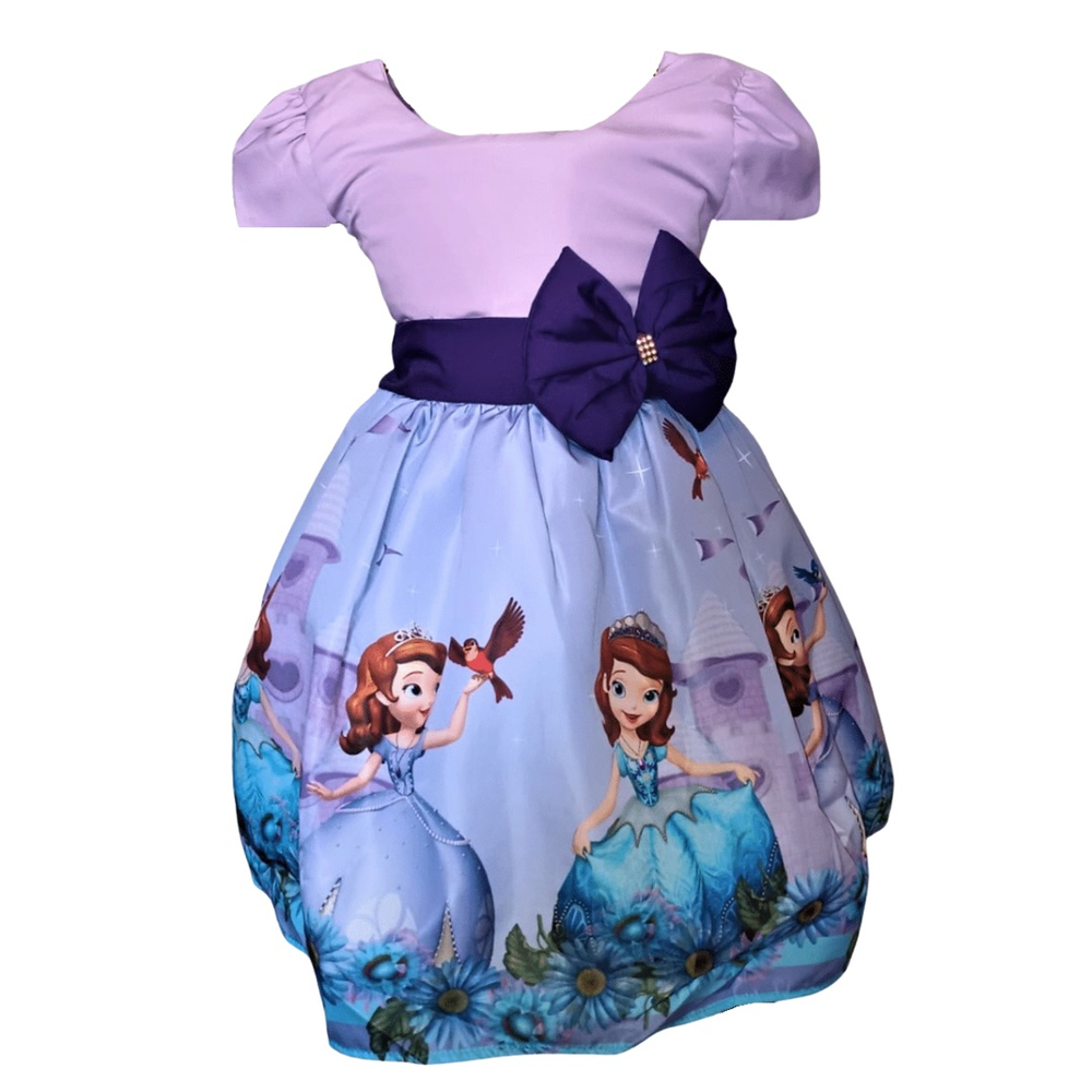 Vestido infantil princesa sofia tema aniversario 1 ao em Promoção na  Americanas