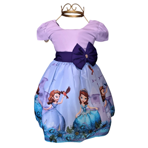 Vestido Princesa Sofia Luxo Para Aniversário Infantil no Shoptime