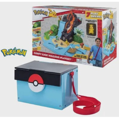 Pokémon Carry Case Playset Vulcão Pikachu Jazwares - Sunny em