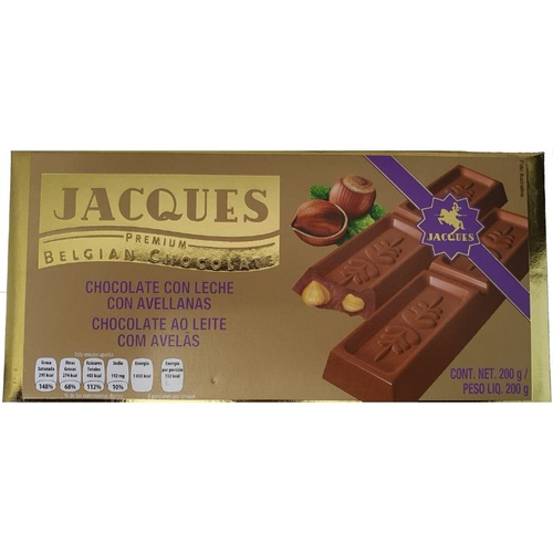 Barra Chocolate Premium Belga Aoleite C/avelã Jacques 200 Gr | Submarino