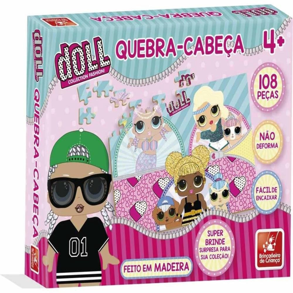 Jogo Quebra Cabeca Em Madeira Doll 108 Pecas + 4 Anos no Shoptime