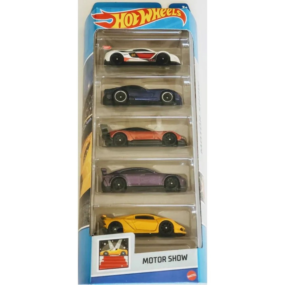 Carrinho Hot Wheels Pack Com 5 Original Mattel Motor Show