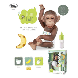 Boneco Macaco Little Caco Macaquinho 33 Cm Vinil Omg Marrom é boa?