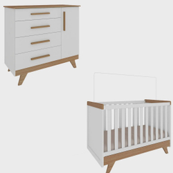 Quarto Bebê Completo Berço Mini Cama E Cômoda Retrô Peroba Menor preço em Quarto Bebê Completo Berço Mini Cama E Cômoda Retrô Peroba