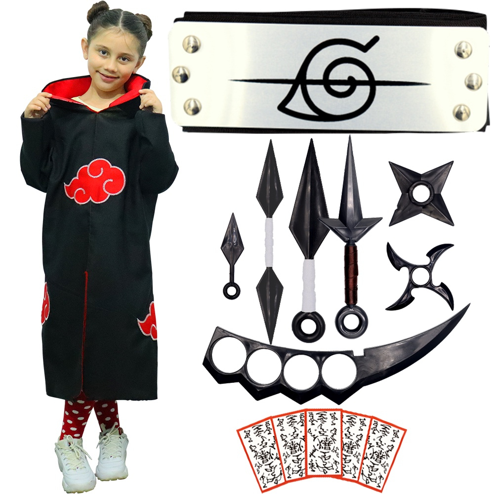 Kit bandana naruto akatsuki + kunai aldeia da folha konoha cosplay -  mvendas - Bandana - Magazine Luiza