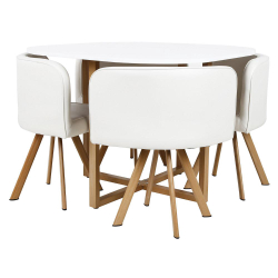Conjunto Mesa de Jantar Pizza Just Home Collection Menor preço em Conjunto Mesa de Jantar Pizza Just Home Collection