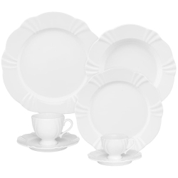 Menor preço em Aparelho De Jantar 42 Peças Soleil White Oxford