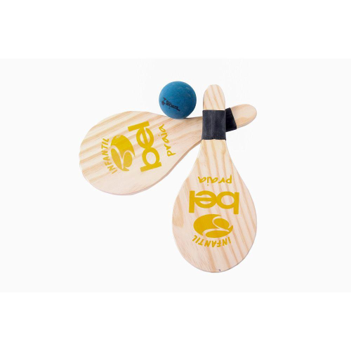 Frescobol Jogo Praia Kit Raquete Tênis Bola e Raquetes Bolas Borracha  Bolinha Madeira N3 Beach Brinquedo Aloha