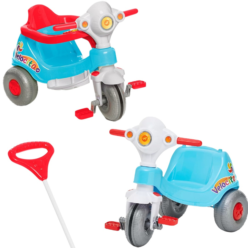 Triciclo Velotrol Motoca Infantil Menino Menina Empurrar