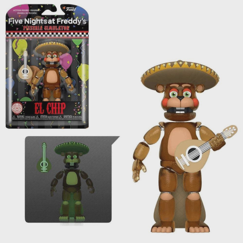 Lindo Boneco Five Nights At Freddy animatronic Fnaf El Chip pizzaria  simulator 14cm