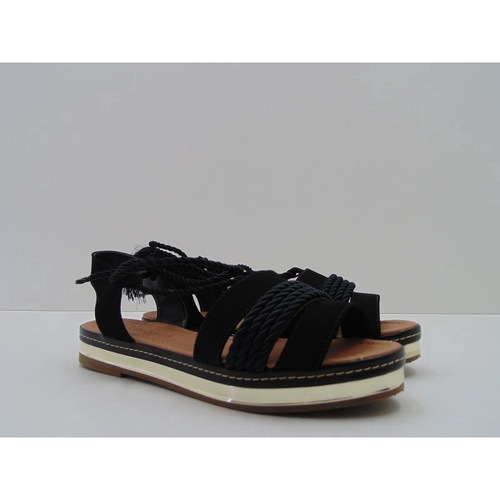 Sand lia bebece flatform baixa amarradinha delicada cordas T1524