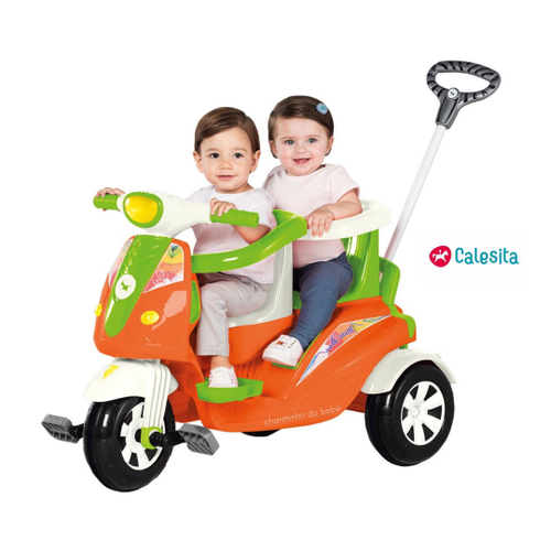 Triciclo Infantil com Empurrador Velotrol Calesita Motoca Infantil