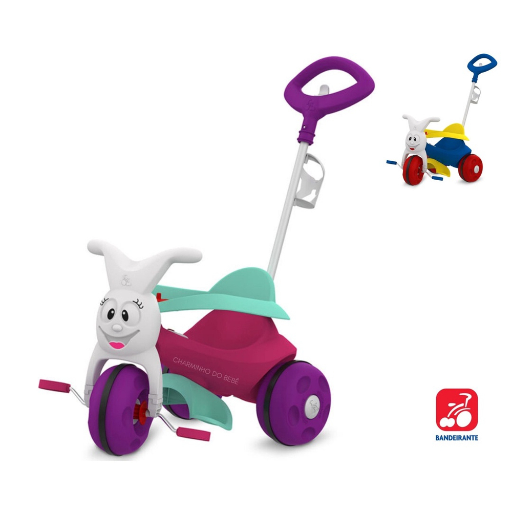 Triciclo Infantil Passeio e Pedal Bandeirante Europa Azul