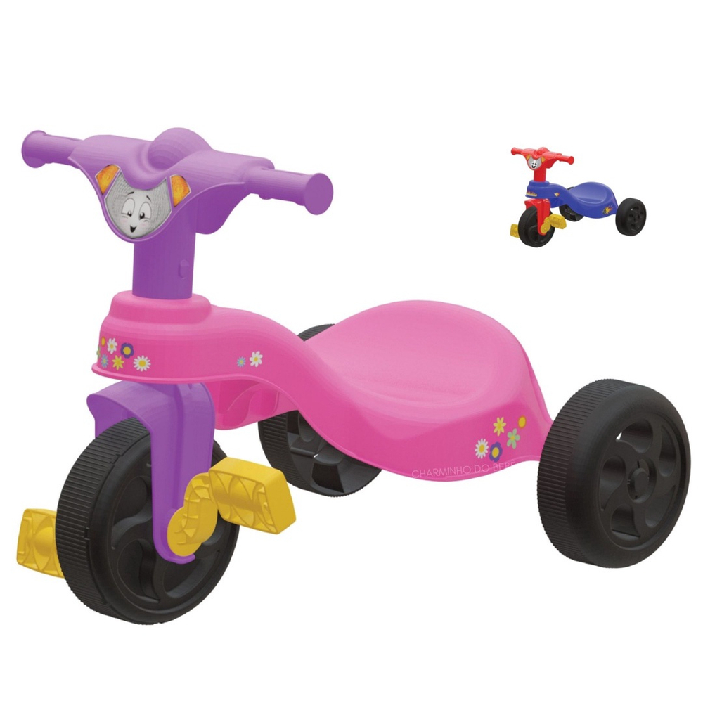 Triciclo Velotrol Infantil Bebe Motoca Rosa Menina Toys