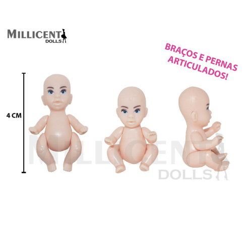 Boneca Estilo Barbie Grávida Articulada + 3 Bebês! Baby - R$ 109,9