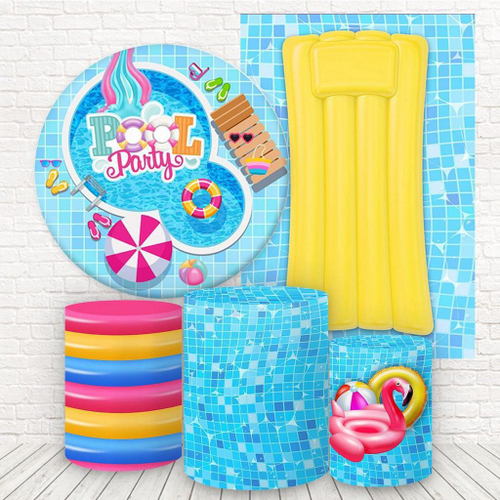 Painel De Festa Infantil Pool Party 3.00m X 1.80m