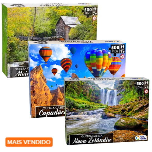 Brinquedo Jogo Quebra-Cabeça 100 Peças Tema Viagens - Compre Agora!