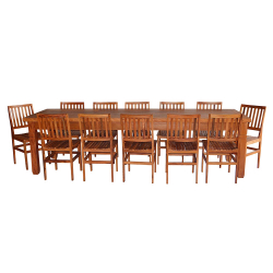 Conjunto Mesa de Jantar 3m com 12 Cadeiras Conforto em Madeira de Demolição Menor preço em Conjunto Mesa de Jantar 3m com 12 Cadeiras Conforto em Madeira de Demolição