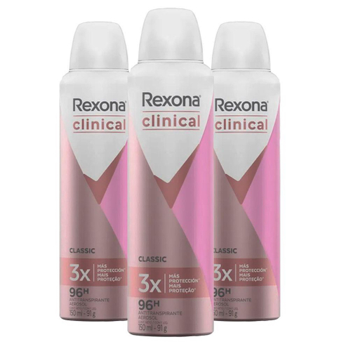 Desodorante Rexona Aerosol Feminino Clinical Classic 55ml