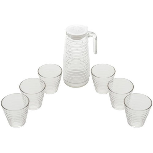 Conjunto Jogo Jarra 1l E 6 Copos 260ml Vidro Verre em Promoção na Americanas