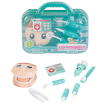 Brinquedo Maleta Kit Dentista Fênix Brinquedos Verde Água DTA-519A 3 +