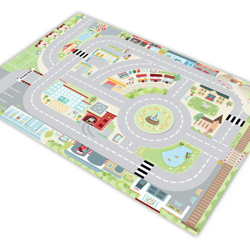 Pista para Carrinhos HOTCARS Grande Cidade - 1,80x1,20m