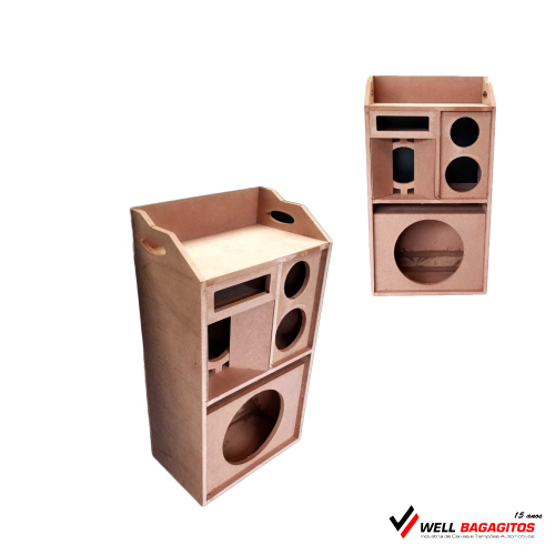 Caixa Bob Residencial 3 vias 1x12'' + 1 Corneta + 1 Tweeter Vazia