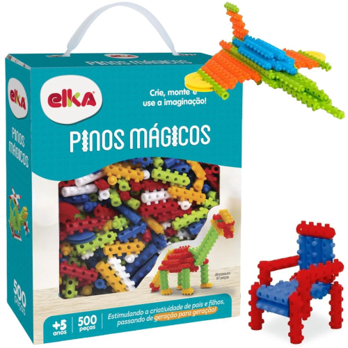 Pinos Mágicos Blocos De Montar Infantil Com 360 Peças - Top - APAS -  Brinquedos de Montar e Desmontar - Magazine Luiza